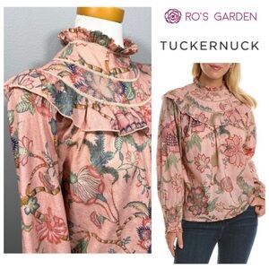 Ro’s Garden x Tuckernuck GRENADA Blush Rose Pink Floral Ruffle Top
